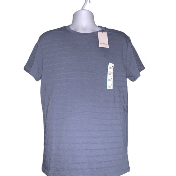 Goodfellow & Co Mens Blue Striped Short Sleeve Casual T-Shirt Size Medium - Picture 1 of 9